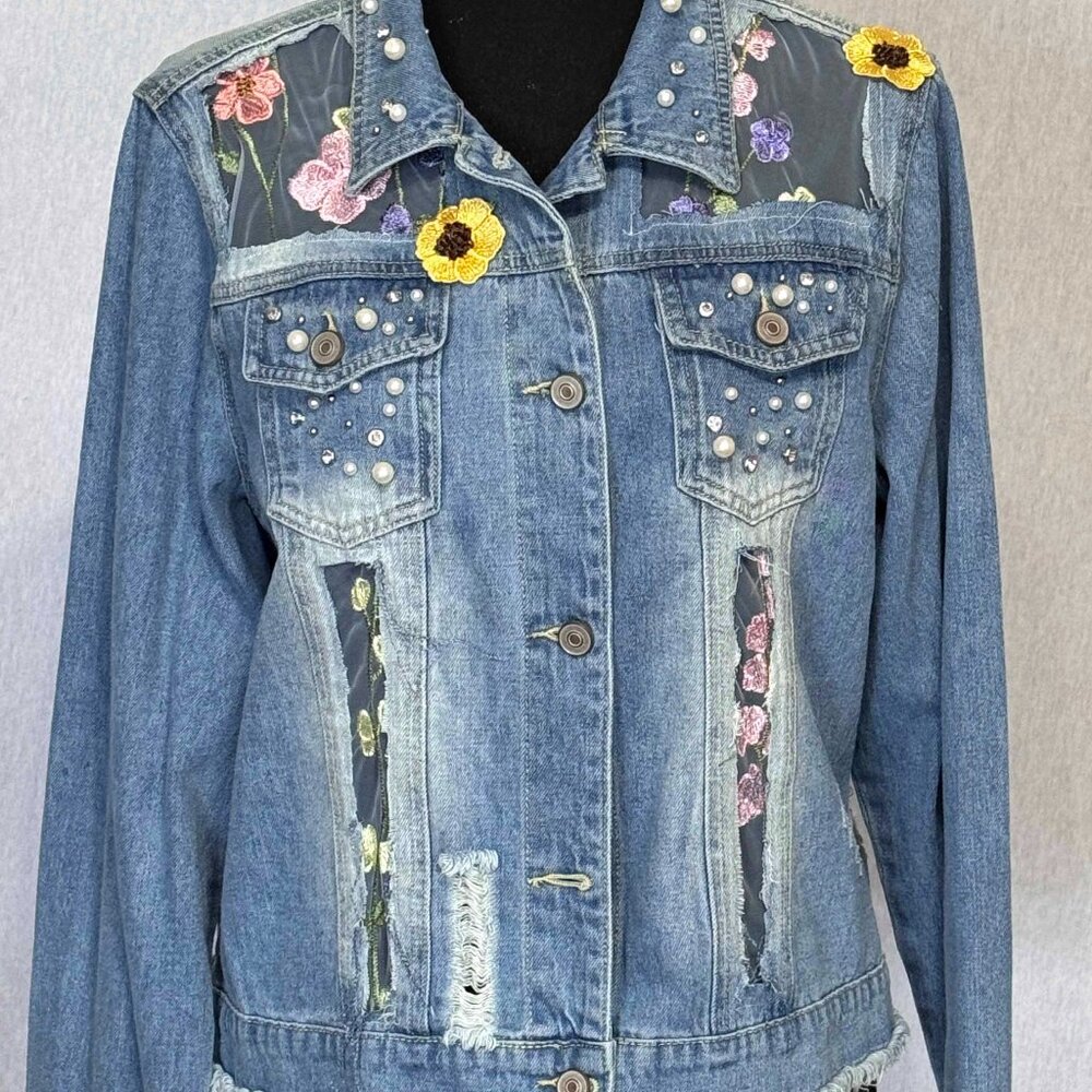Window Pane Denim Jacket